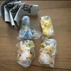 ポケモン　つまんでつなげてマスコット　ライチュウ　ピカチュウ　ルカリオ