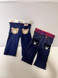 HOT BISCUITS クマ刺繍レギンス ニット　パンツ