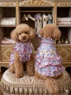 可愛い犬服・猫服　ワンピース　ハンドメイド