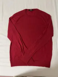 UNIQLO クルーネックニット レッド Mサイズのサムネイル