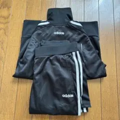 adidas ジャージ上下セット 黒 レディース