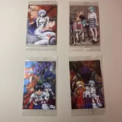 【エヴァンゲリオン ウエハースカード 4枚】 未開封 / アスカ・レイ・シンジ