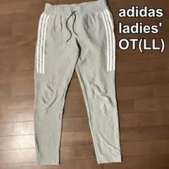 adidas アディダス　レディース　トラックパンツ　ストレッチ　グレー　LL