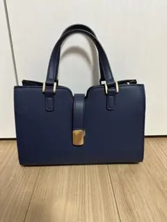 値下げ◇RODESKO◇ネイビー ハンドバッグ ショルダーベルト付き　合成皮革