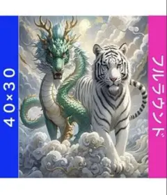 ダイヤモンドアートキットN-1727龍と虎 ビーズ アート ハンドメイド