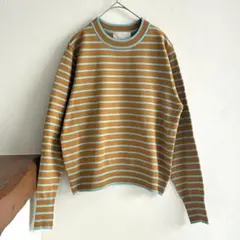 【美品】Mylankaミランカ　ポリエステルボーダーニット　長袖
