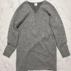 ADAM ET ROPÉ Vネック ニットワンピース アルパカ混