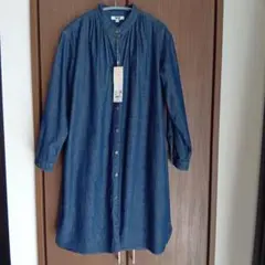 【新品未使用】Uniqlo U　ガールズ　デニムシャツワンピース　150cm