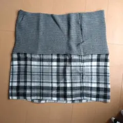 グレー チェック柄 ネックウォーマー