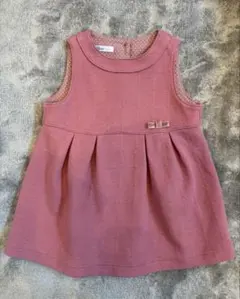 ファミリア 秋冬 ピンク ジャンパースカート 80