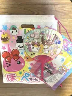 サン宝石 ほっぺちゃん うちわ 巾着袋 セットのサムネイル
