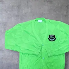 【極美品】LACOSTE トーナルアーガイル ニットカーディガン 5 L〜XL