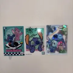 スティッチ クリアカード 3枚セット ディズニー