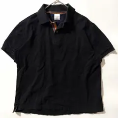 ボックスタグ✨ポールスミス マルチストライプ 半袖 ポロシャツ ブラック L