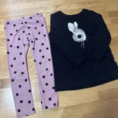 H&M パジャマ セットアップ うさぎ 110
