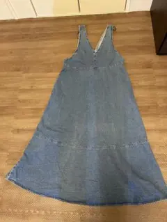 GU デニム Vネックキャミワンピース M