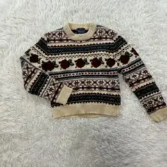 WOOLRICH(ウールリッチ) 90sヴィンテージ総柄ニットセーター　S 花柄