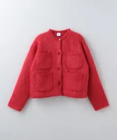 6 roku モヘヤウールシャギーカーディガン