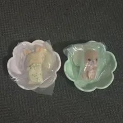 【美品】赤ちゃん&お花のベッドセット　シルバニア2点セット