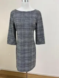 H&M ワンピース　春秋　チェック柄