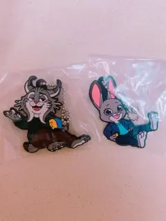 でふぉラバ! ズートピア２ キーホルダー　パウバート　ジュディ　未使用