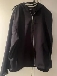 <AZUL>フード付き黒ナイロンジャケット FREEサイズ