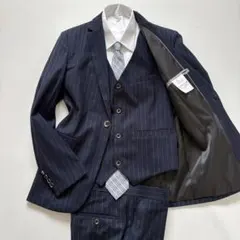 新品未使用✨chorbmark スーツ スリーピース　ストライプ　ネイビー　L