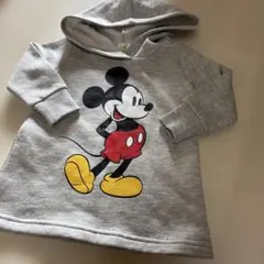 ミッキーマウス パーカー 80cm グレー