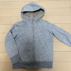 UNIQLO フリース内側 フード付きパーカー 140サイズ グレー