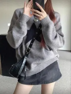 SHEIN グレー ニット