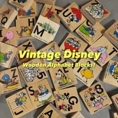 バラ売り✨ヴィンテージ ディズニー ミッキー ウッド アルファベット ブロック