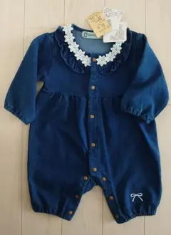 【新品】CROISSANCE BEBE デニムロンパース 70cm