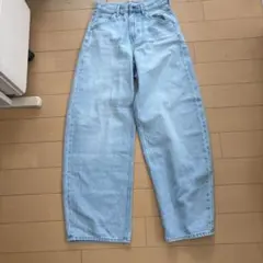 UNIQLO バギーカーブジーンズ　サイズ22 ライトブルー