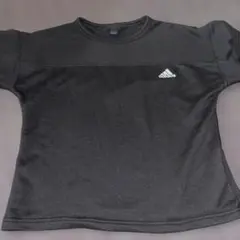 adidas ブラック Tシャツ　トレーナー生地