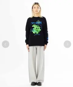 X-girl エックスガール ブラック ロングTシャツ