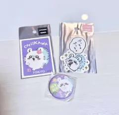 ちいかわ　モモンガ　ステッカー　缶バッジ