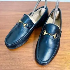 美品 グッチ GUCCI ホースビットローファー 黒 レザー 22㎝相当 金具