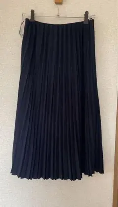 ユニクロネイビー プリーツロングスカートL
