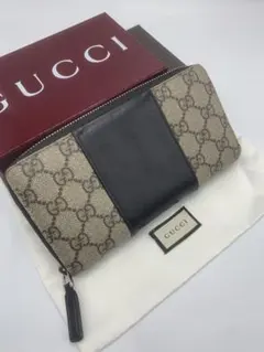 GUCCI グッチ 長財布 ラウンドファスナー GGスプリーム