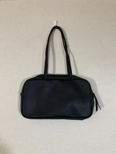 【vintage】BLACK LEATHER SHOULDER BAGのサムネイル