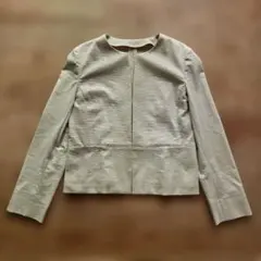 ☆GREEN LABEL RELAXING☆ライトベージュノーカラージャケット☆