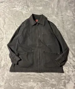 LUCKY STRIKE コットンジップジャケット 黒 ワークジャケット