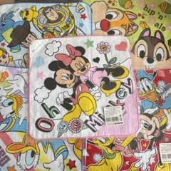 ディズニーループタオルDisney綿100%新品未開封5枚セットイストーリー等