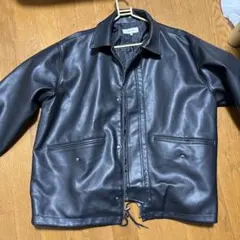 合皮ブルゾン　レザーアウターM
