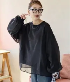 美品　ブラック 長袖 トップス FREEサイズ　フリークスストア