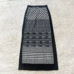 美品 ISSEY MIYAKE プリーツスカート ロング 千鳥 チェック 日本製のサムネイル