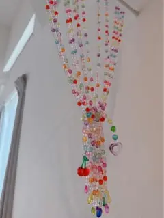 カラフル　ビーズカーテン