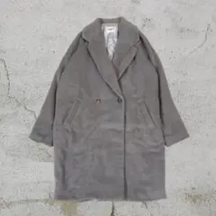 10s コート　アウター　グレー　シンプル　きれいめ　古着　　　レディース