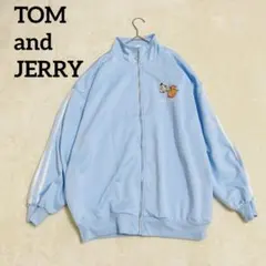 【トムアンドジェリー】トラックジャケット ジャージ オーバーサイズ 刺繍 M