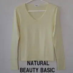 NBB(ナチュラルビューティーベーシック)Vネックカットソー イエロー